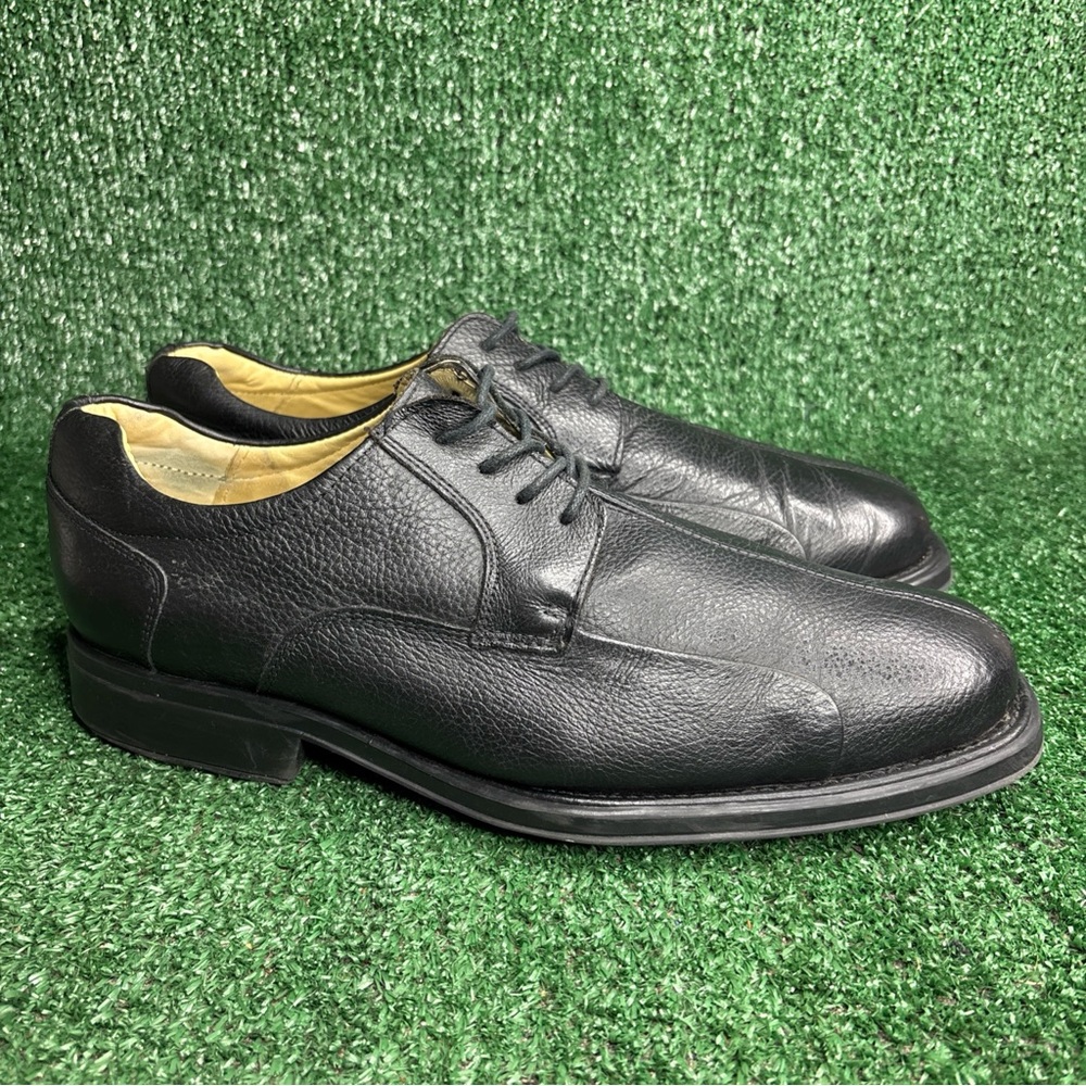 Belvedere‎ Bay Bridge Black Pebbled Leather Square Shoes Men’s Size 13 EEE WIDE